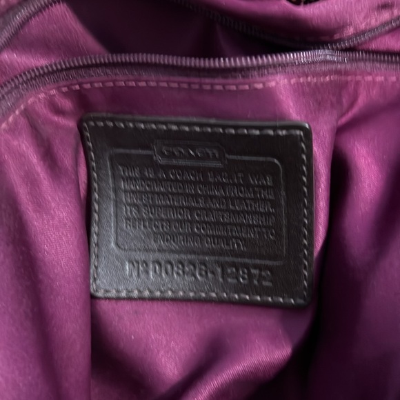 Brown and Tan Coach Bag with Gold Detail - Picture 2 of 11